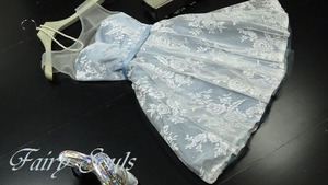 ★送料無料★7号（S）☆花柄チュールのミニドレス(OPN2226)