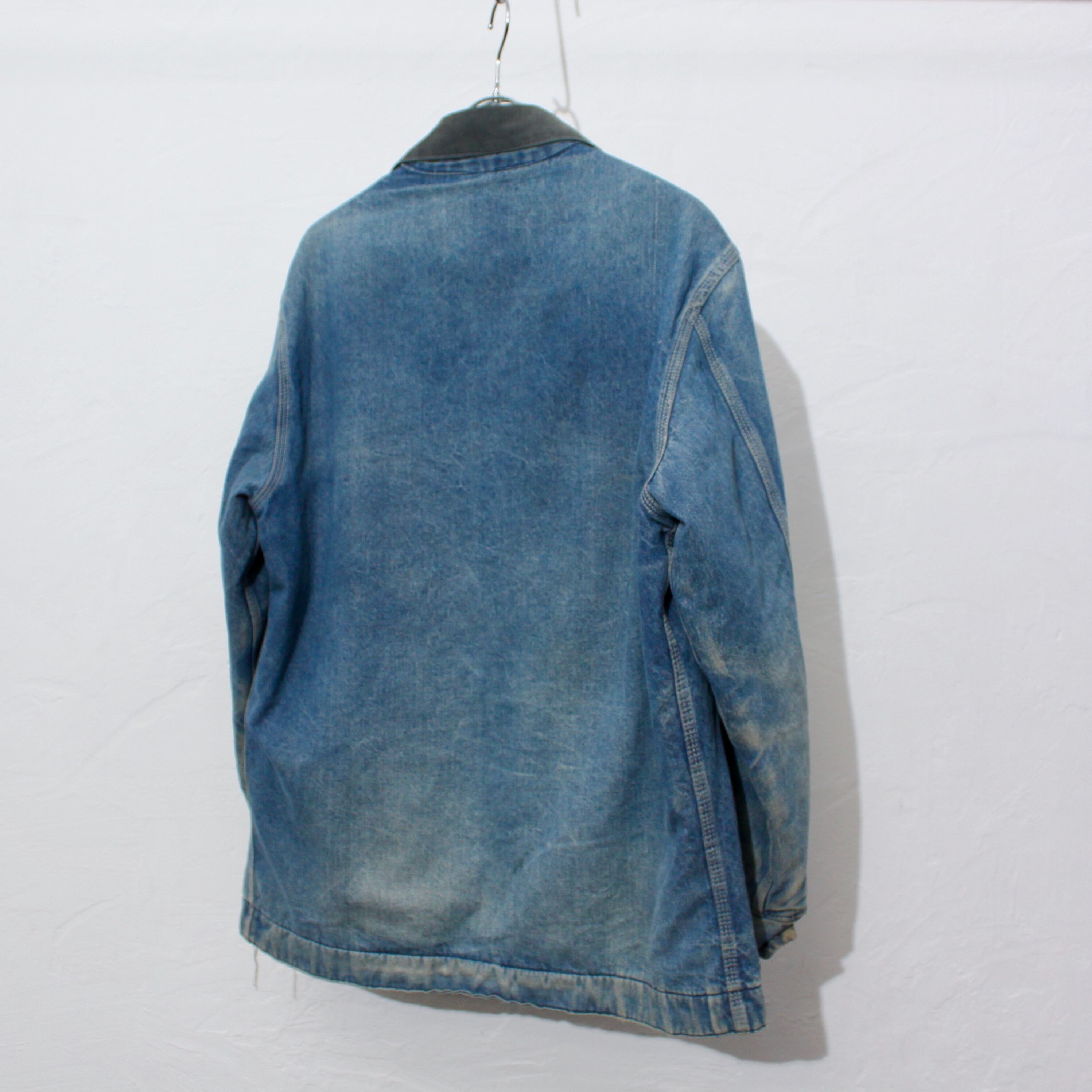 0872. 1970's sears dennim coverall with blanket ブルーデニム