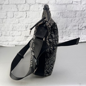DIOR ディオール トロッター キャンバス ショルダーバッグ 紺 A-13588