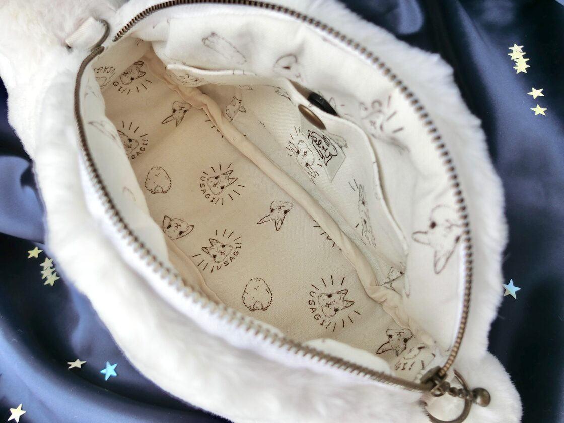 作家もの pal＊Uさんのたち耳白うさぎのショルダーバッグ 勝り