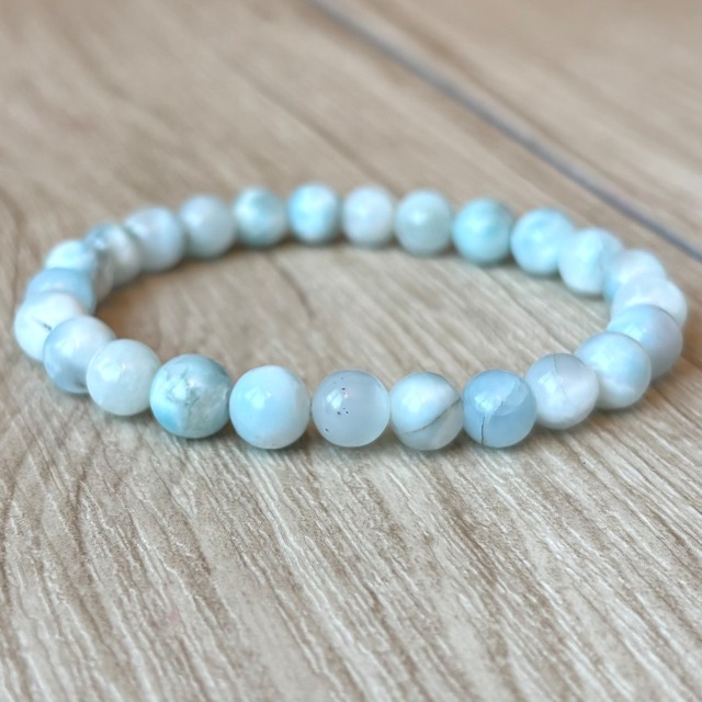 半額セール‼穏やかな水面の波に揺られ心も体も癒される/ ラリマー/パワーストーンブレスレット/天然石