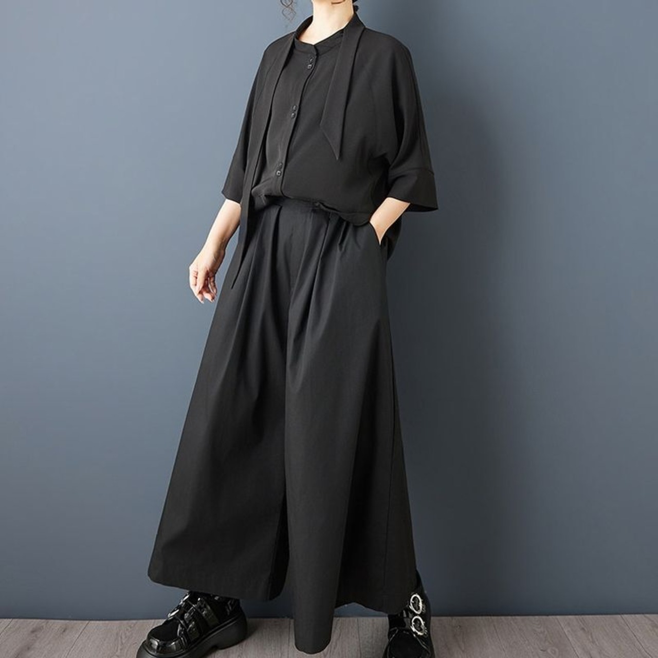 ストールデザイン ドレープ シャツ  30248