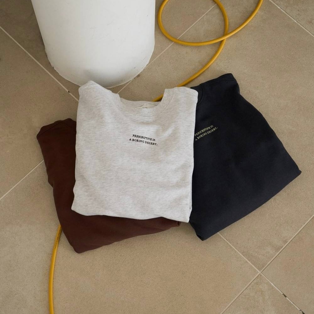 【 anuke 】Embroidery Over Sweat