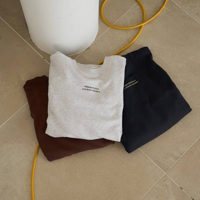 【 anuke 】Embroidery Over Sweat