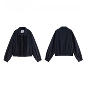 Bleu Nuit Frill Jacket F0560