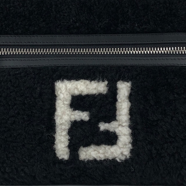 FENDI フェンディ ハンドバッグ ブラック FFロゴ ボア 2WAY vintage ヴィンテージ オールド c34f5u