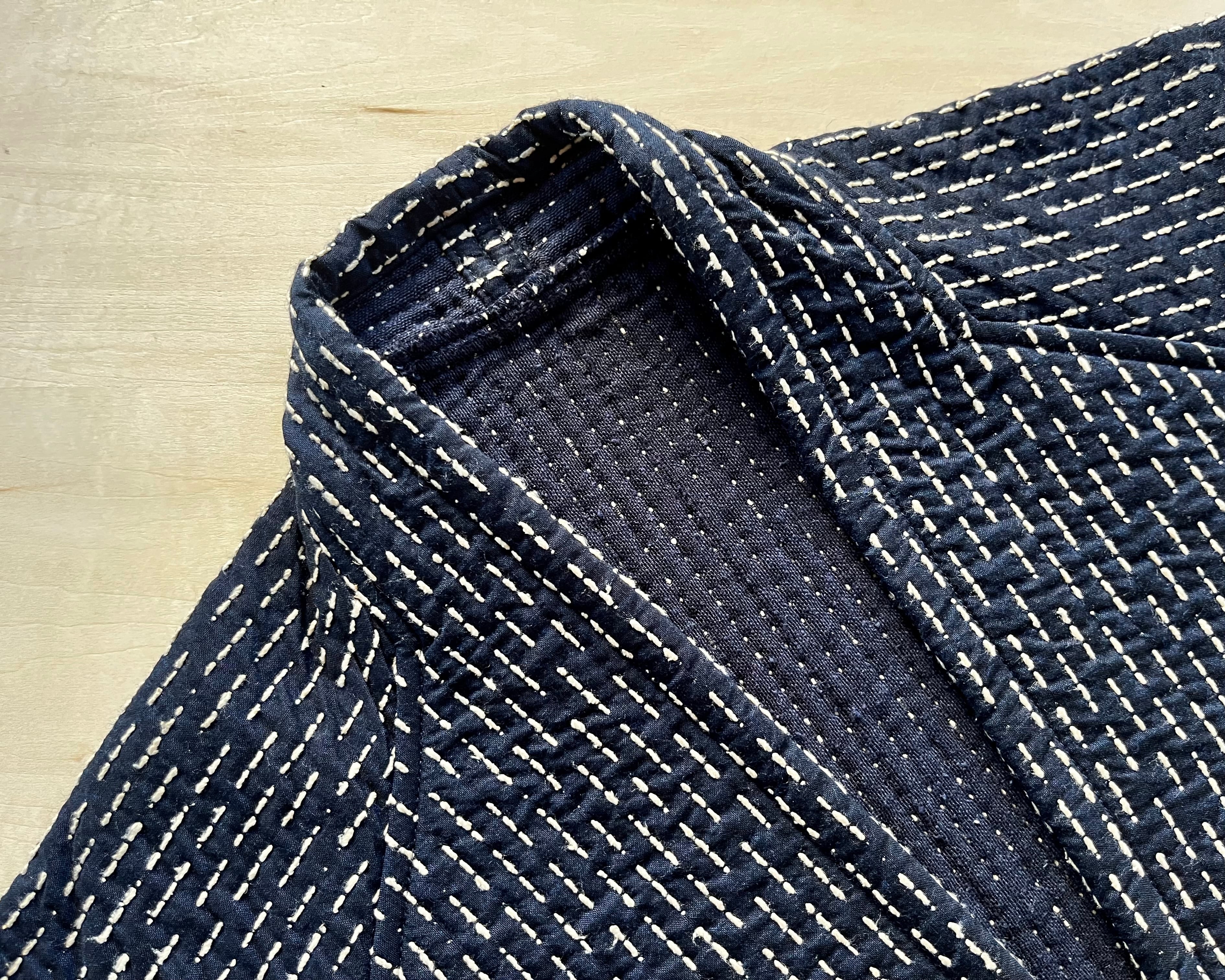 MITTAN｜中わた刺し子織ジャケット 2 JK-80 濃紺 | CORNER_122