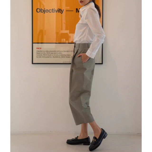 【ハイウエストカジュアルワイドパンツ 】P00679