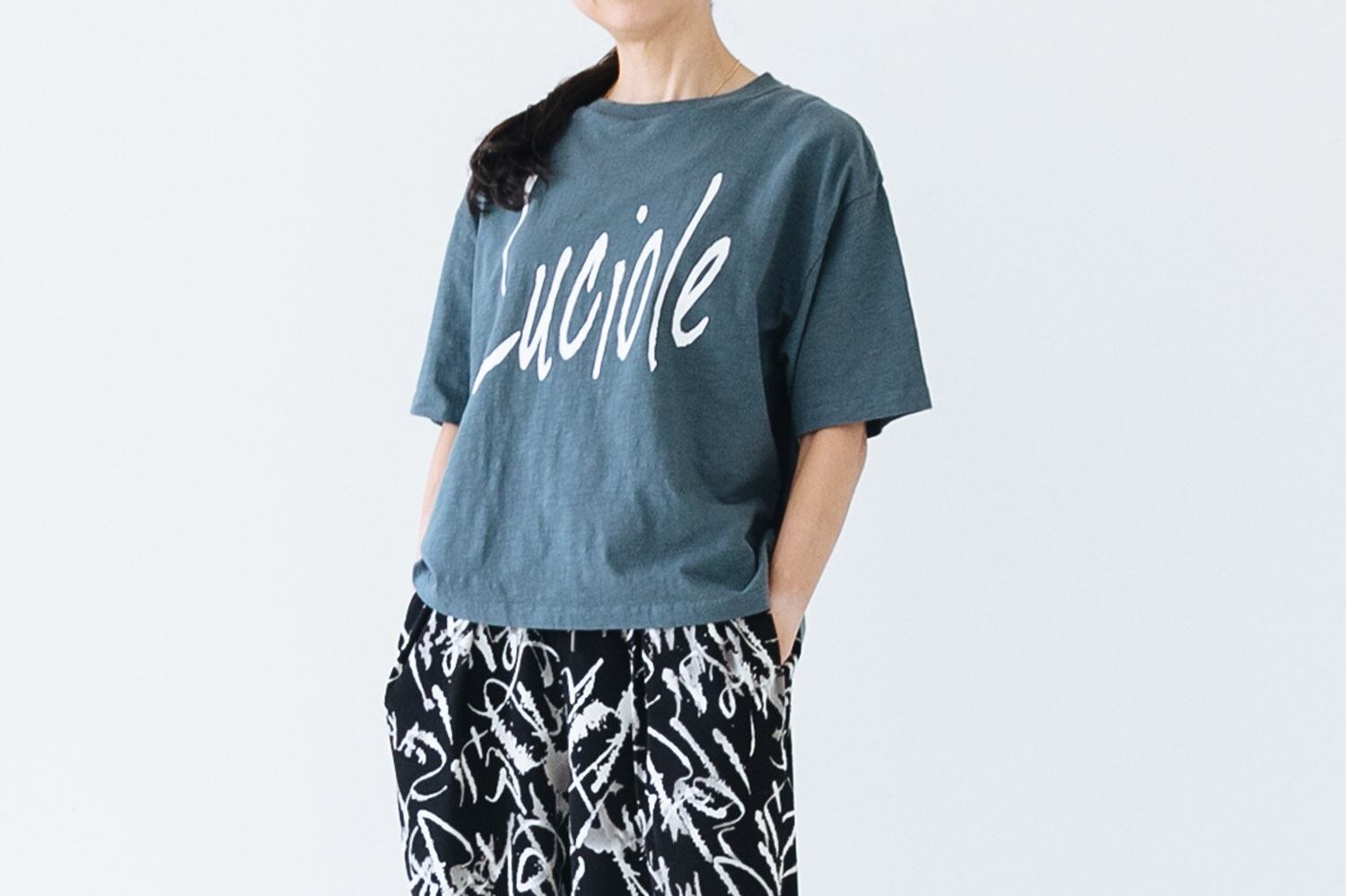 ソフトスラブ ショートスリーブプリントTEE "Luciole"