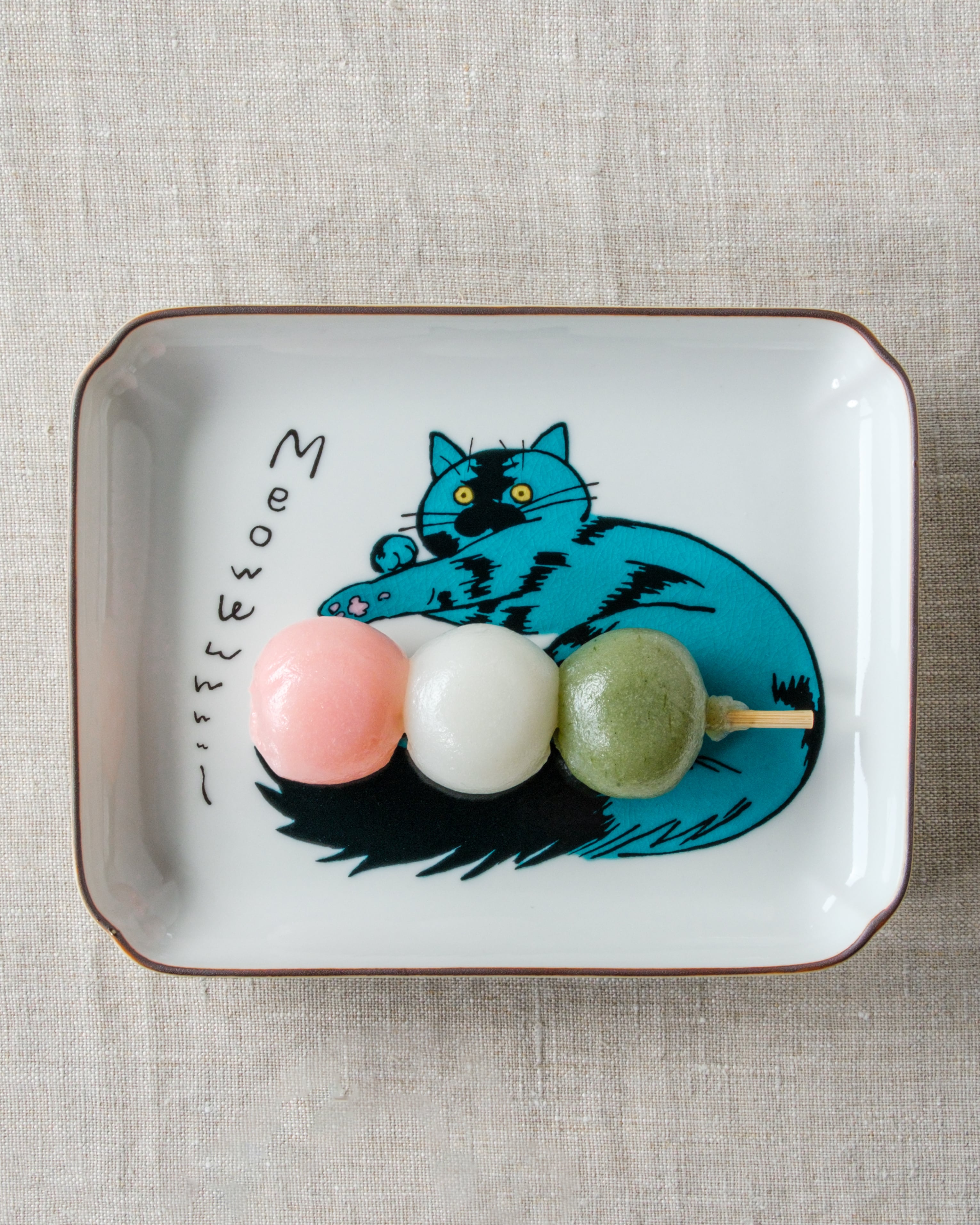 ネコ・ジェラシー長角皿 トーティシェル | kutaniseal