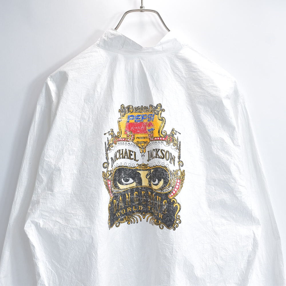 Special 90s Michael Jackson マイケルジャクソン DANGEROUS TOUR 1992 セキュリティースタッフ タイベックジャケット 非売品 ペーパージャケット ブルゾン ヴィンテージ ビンテージ 古着 メンズM相当