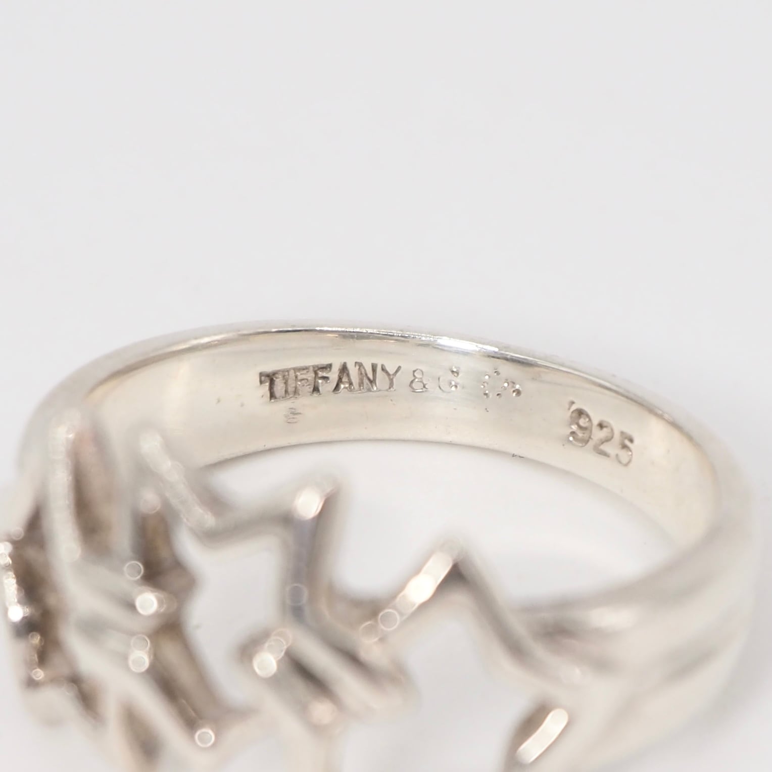 Tiffany&Co. 約9号 トリプルスター リング シルバー925 ティファニー
