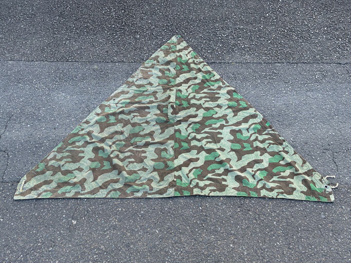 希少 40s ドイツ軍 ツェルトバーン スプリンターカモ テント 軍幕 ポンチョ 希少 40s ドイツ軍 ツェルトバーン スプリンターカモ テント 軍幕