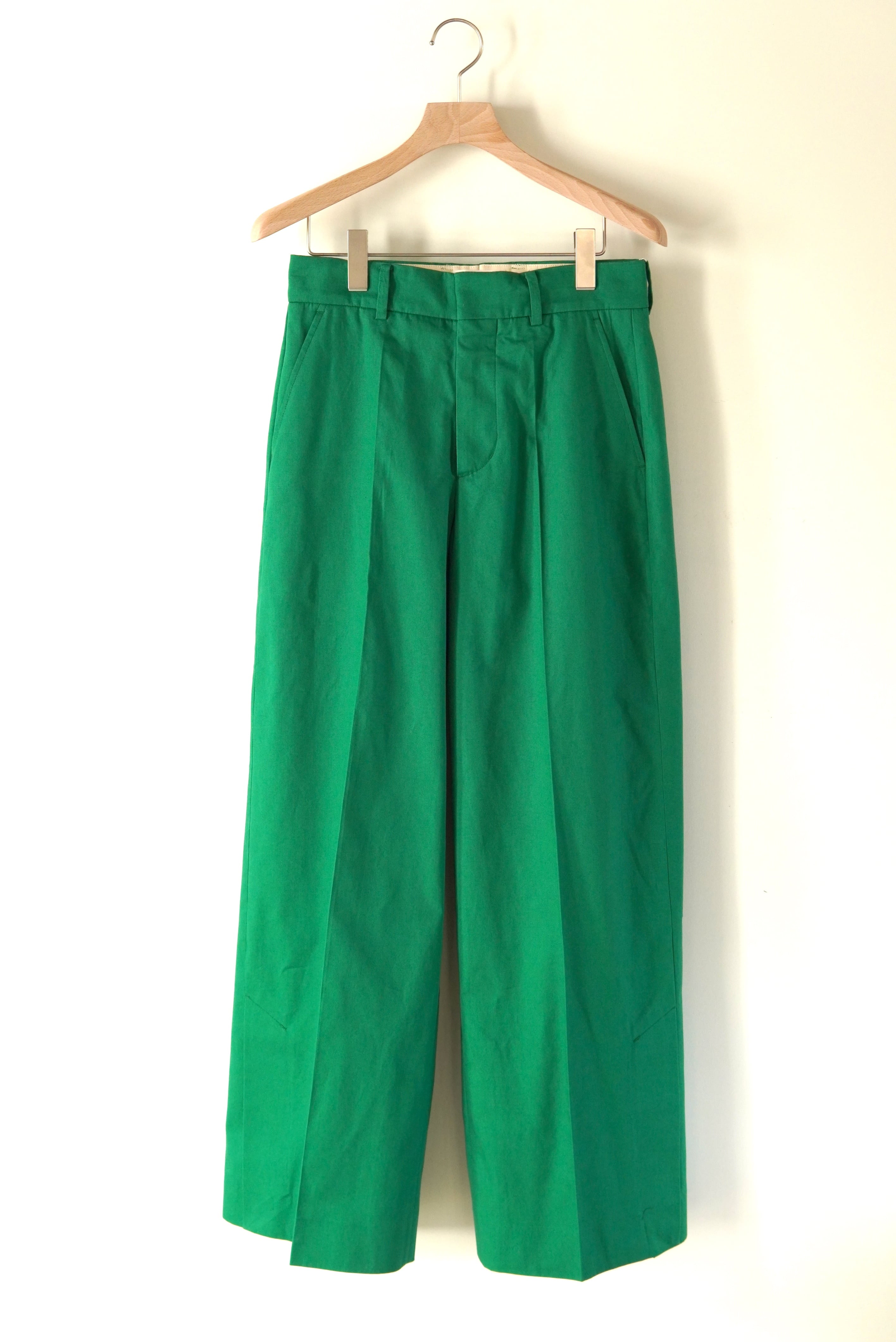 MASU cotton wide trousers 22ss green-eastgate.mk