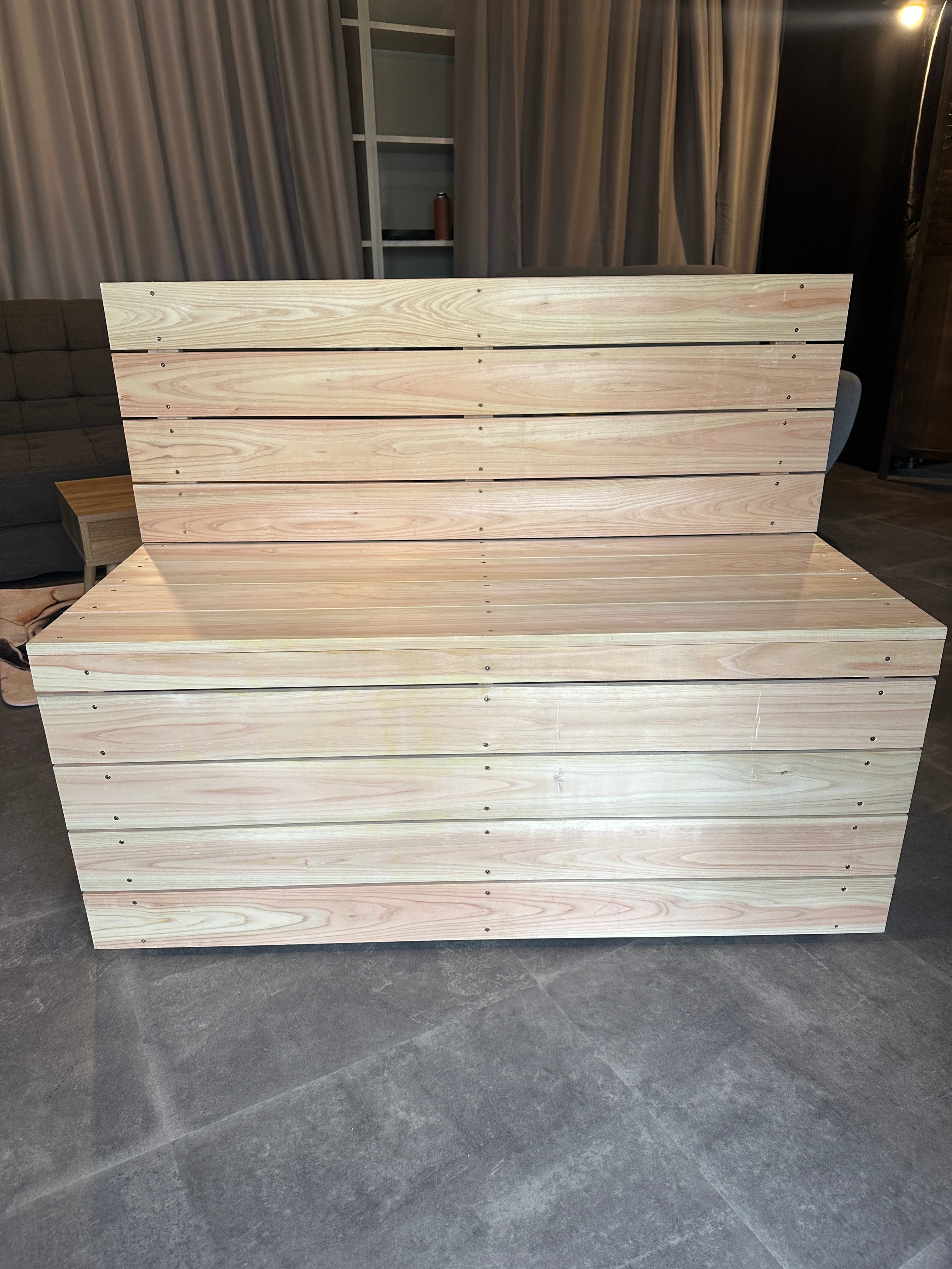 HINOKI BENCH』【2人用】おうちDEサウナRich専用設計 国産ヒノキ 本格