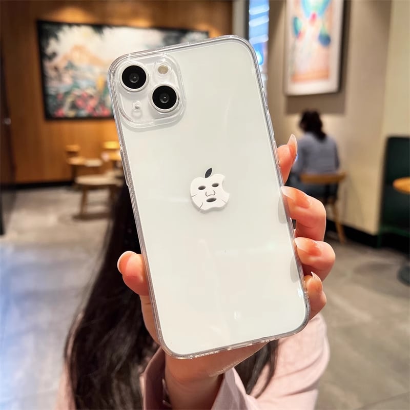 iPhone全機種対応】おもしろデザイン◎フェイスパック シンプル クリア