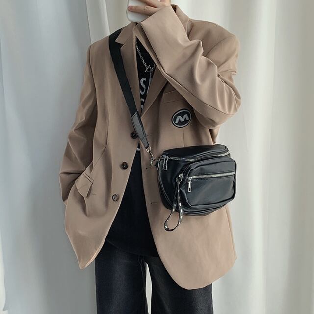 予約販売】ショルダーバッグ シンプル メンズ ミニバッグ レザー