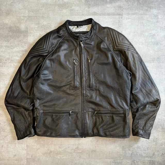 Harley-Davidson  ハーレーダビッドソン 90s レザージャケット 立体レザー バックアジャスター No.1470