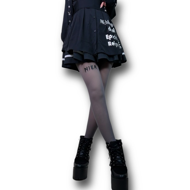 内側ふわもこ防寒厚手フェイクタイツ【GRAY】