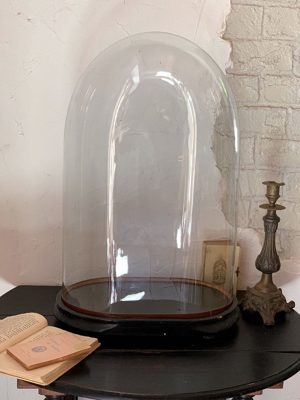 ガラスドーム オーバル グローブドマリエ Globe de mariee | Brocante de La Cocotte  （フランスアンティーク・ドライフラワーのお店）