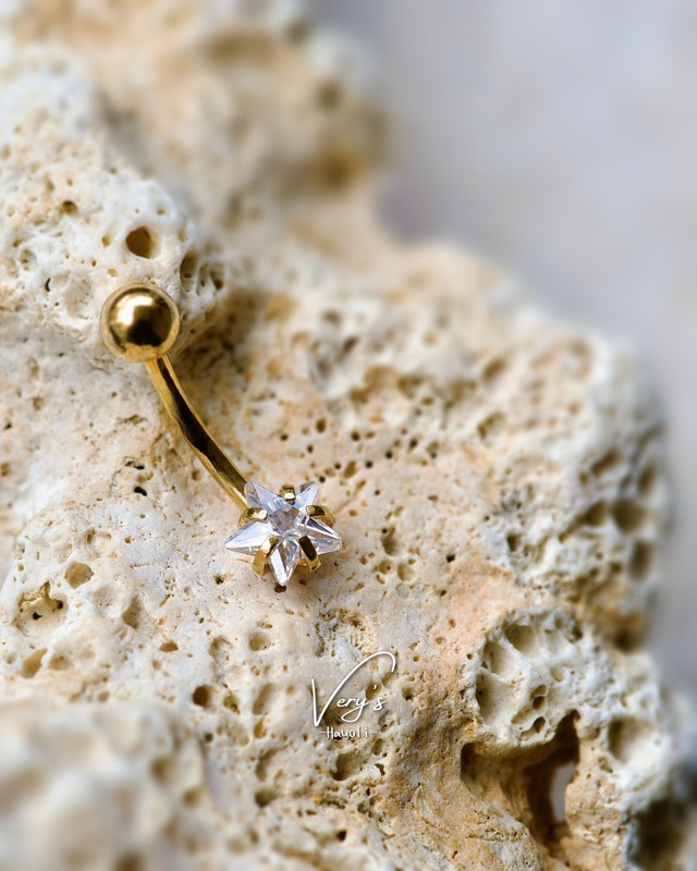 Zirconia Star Navel Piercing【Very's Jewelry】