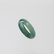 【16号】透明感抜群！深い緑 甲丸リング A貨翡翠 jd_rg1660