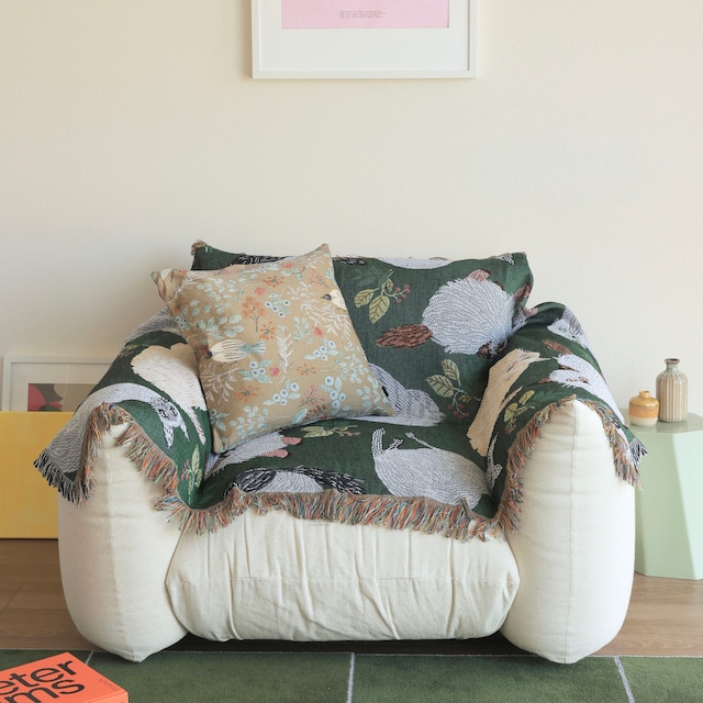 Matsuo Miyuki Tapestry rug Cat&Leaf　松尾ミユキ　ラグ　ネコ