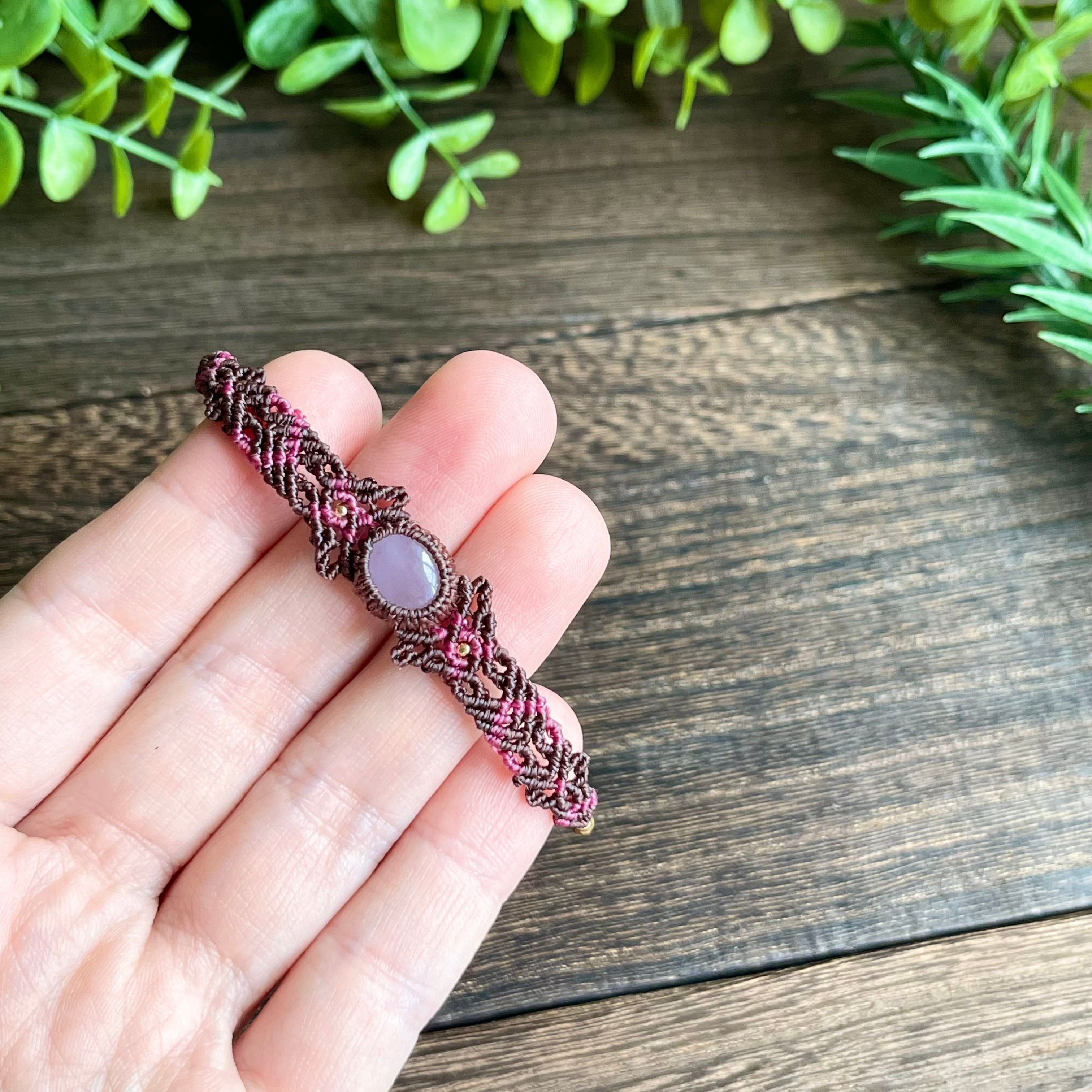 クンツァイト（マクラメブレスレット/天然石アクセサリー） | UrasiSa