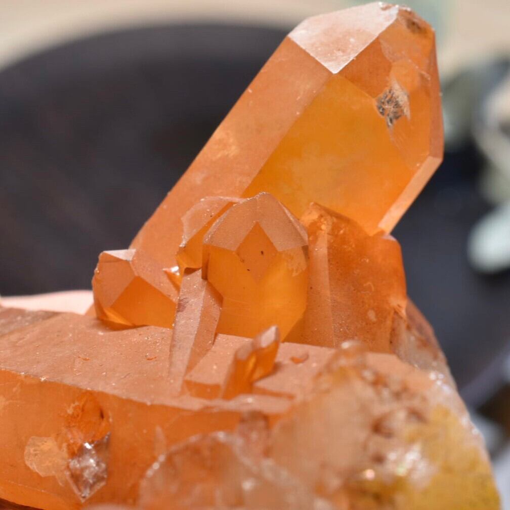 タンジェリンクォーツ クラスター みかん水晶 ブラジル・ミナス