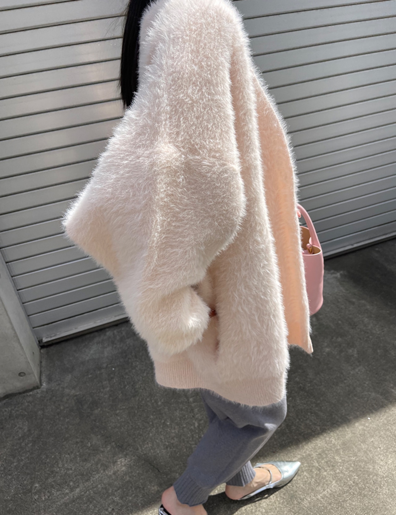 【25aw】Viscose Over-fit Cardigan_Light-Pink