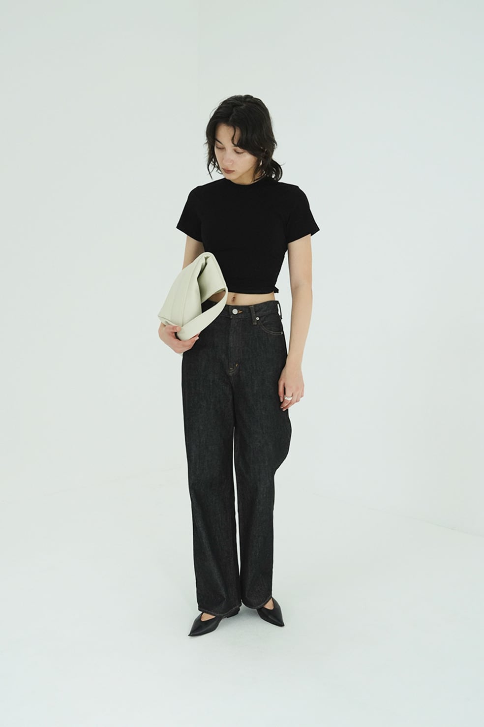 CLANE SHIRRED HEM COMPACT TOPS | FLICKA ASHIYA