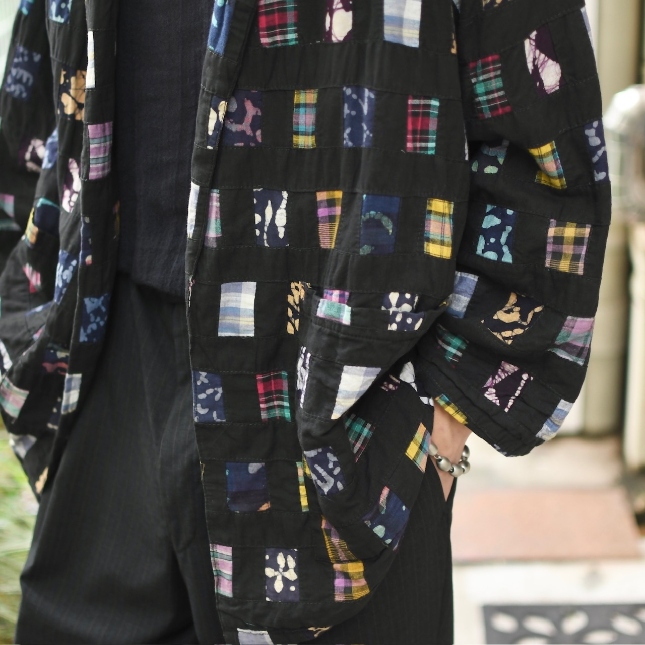 patch work design indian cotton jacket