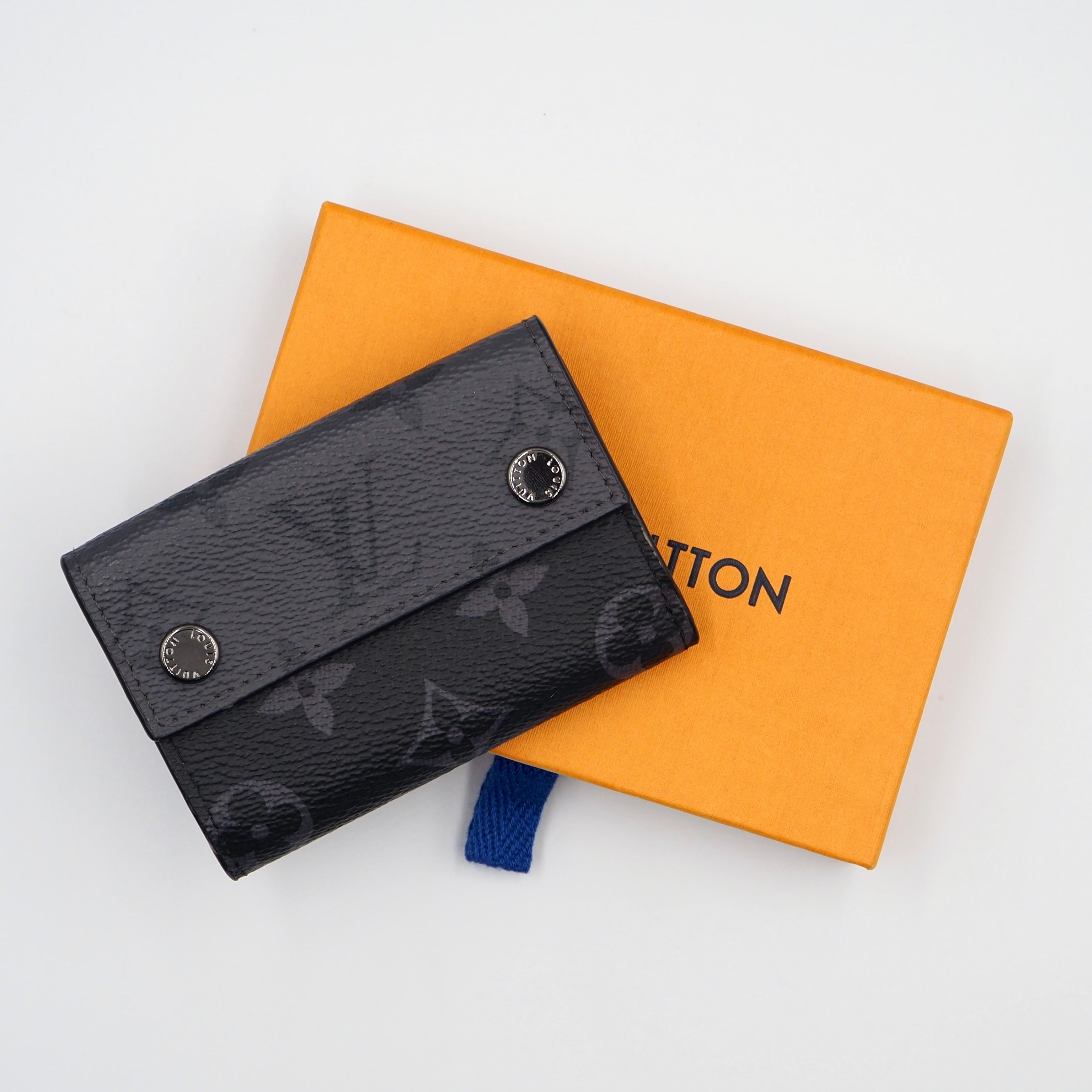 【現行品】LOUIS VUITTON  エクリプスディスカバリーミニウォレット 財布  キャンバス ブラック ルイヴィトン 付属品付き