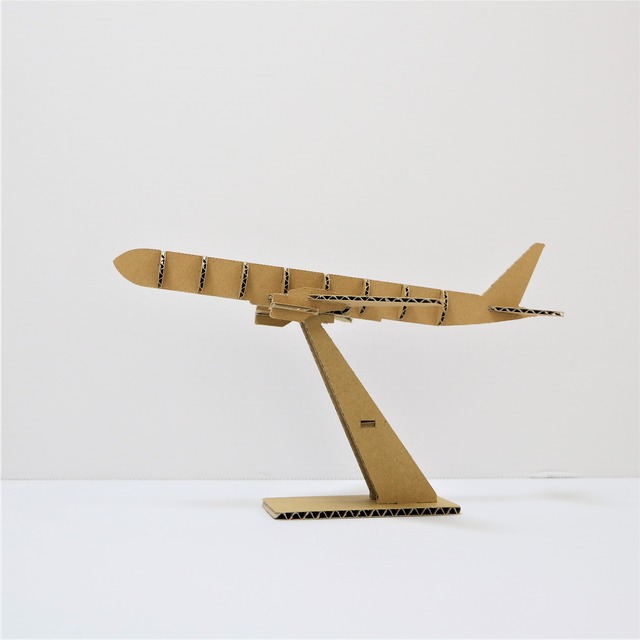 ｃｂ飛行機ダンボール組み立て工作キット スタンド付き 作って飾れる楽しい工作キット Cbクリエイト