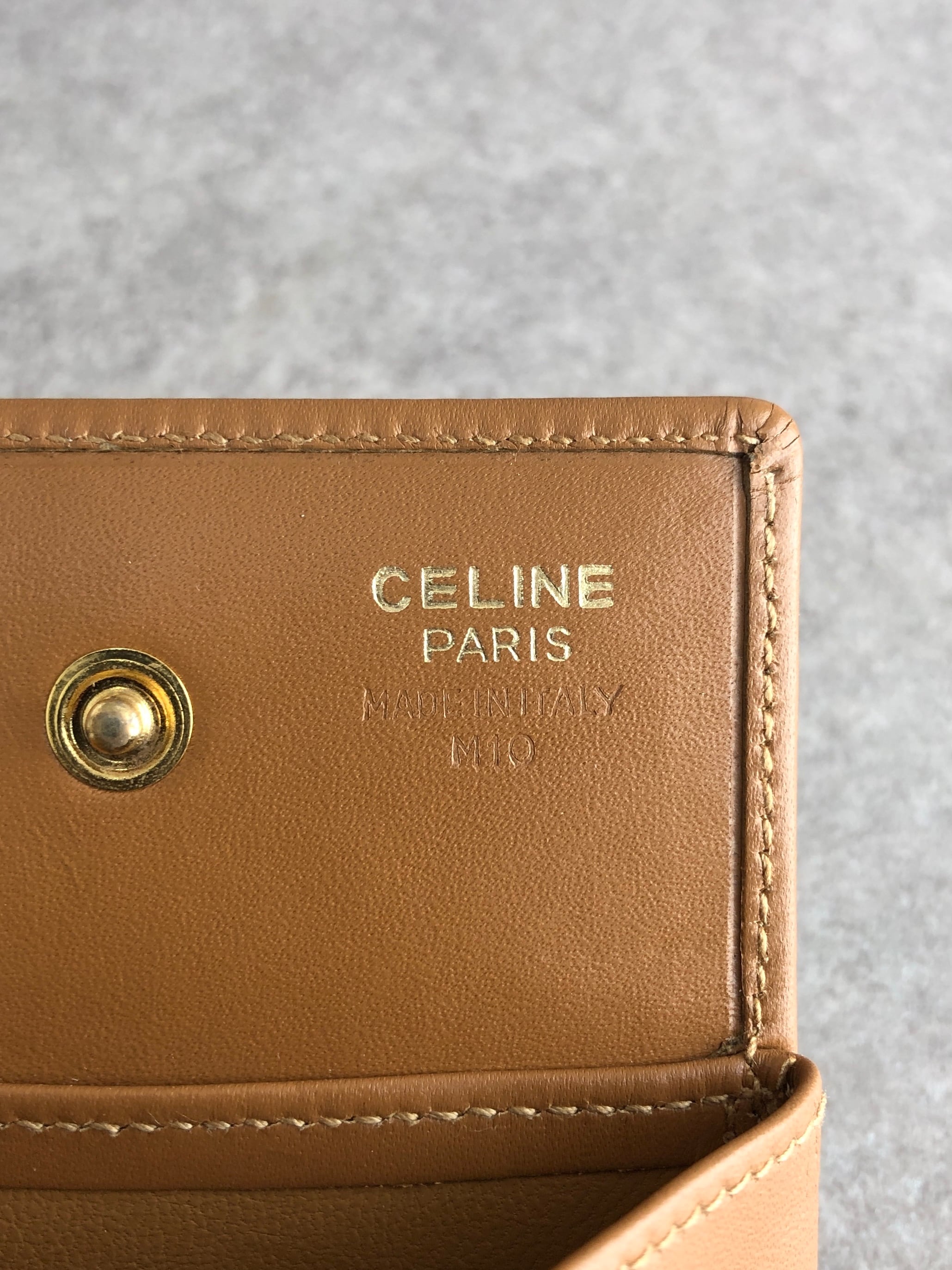 CELINE セリーヌ マカダム 財布 ブラウン PVCレザー コインケース