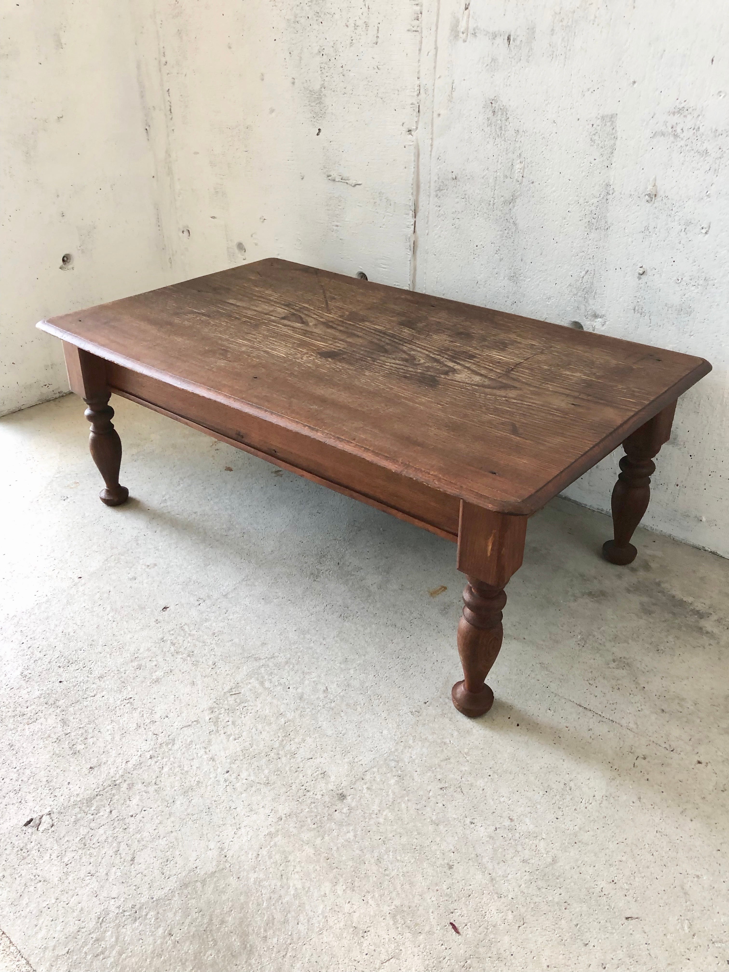 ろくろ脚の木製ローテーブル［古家具］ | giraffes craft