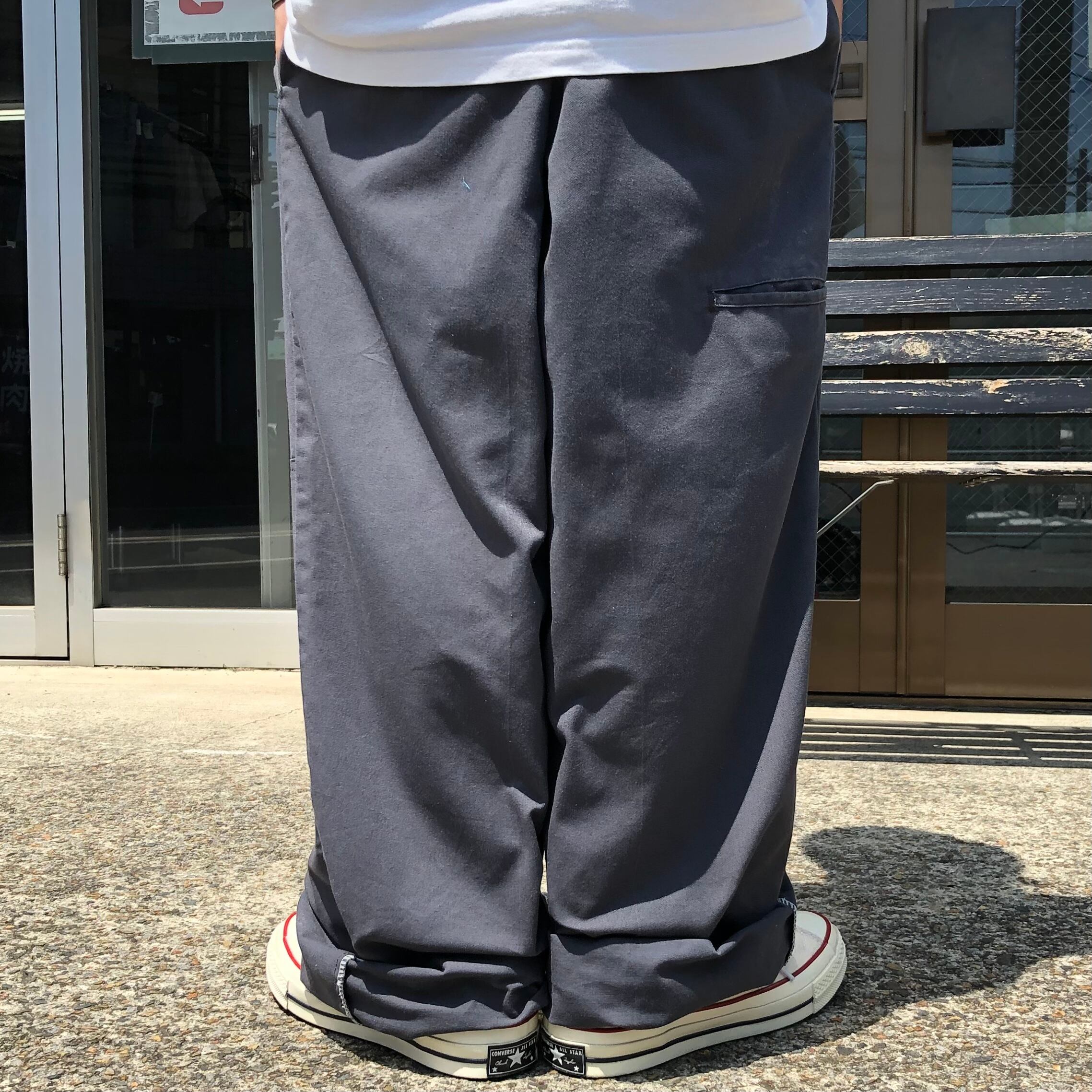 Dickies ディッキーズ ダブルニー ワークパンツ チノ 黒 古着 W36 fkip