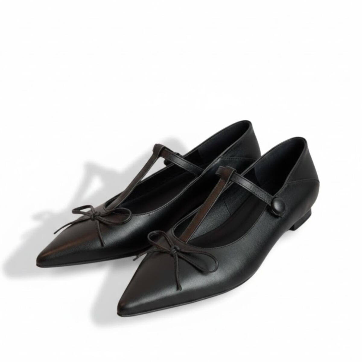 Pointed Toe T-Strap Flat Shoes ch0255