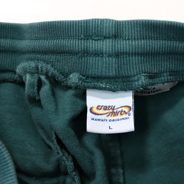 [L] 00's Crazy Shirts Cotton Twill Easy Pant Green mongos