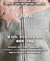 ◆サガラ刺繍ワッペン ショート丈 ジップパーカー◆yn-430gts