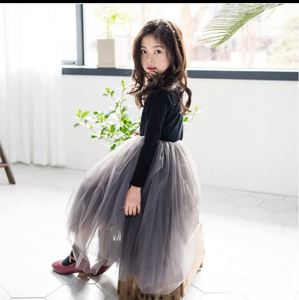 ブラックチュールドレス…….女の子 キッズ ワンピース 海外子供服 韓国