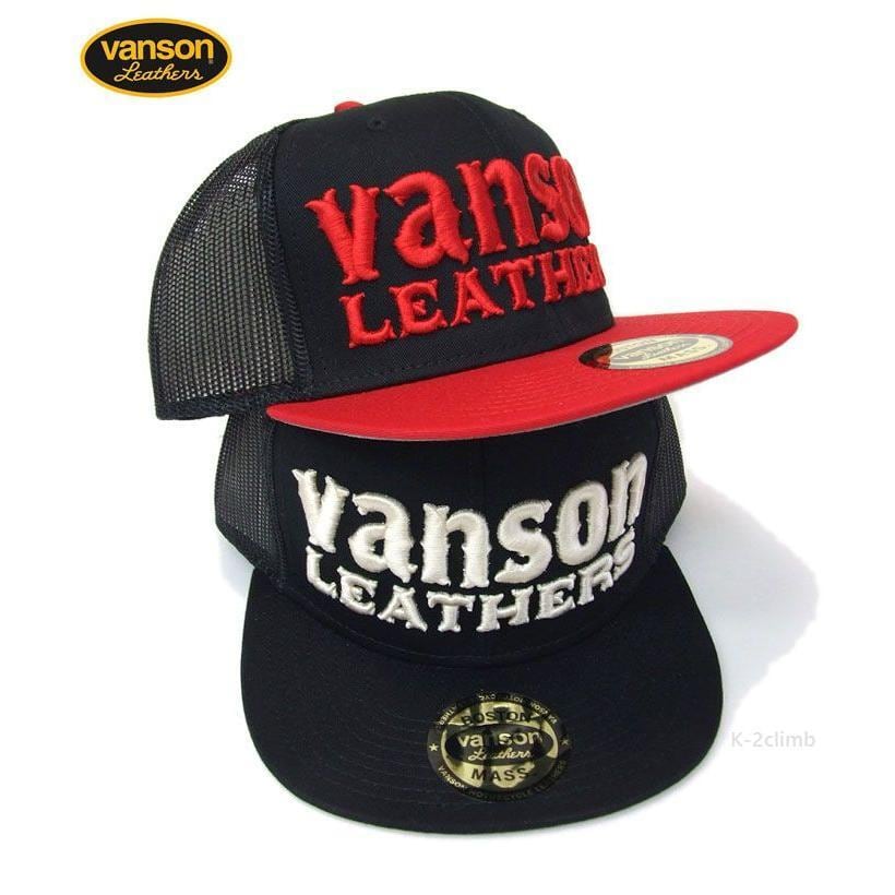 vanson tシャツ バンソンフラットキャップ 882V909 サイズ調整付 メッシュキャップ 刺しゅう バンソン 帽子 OTTO  かっこいいコーディネイトの仕上げに k2select2020