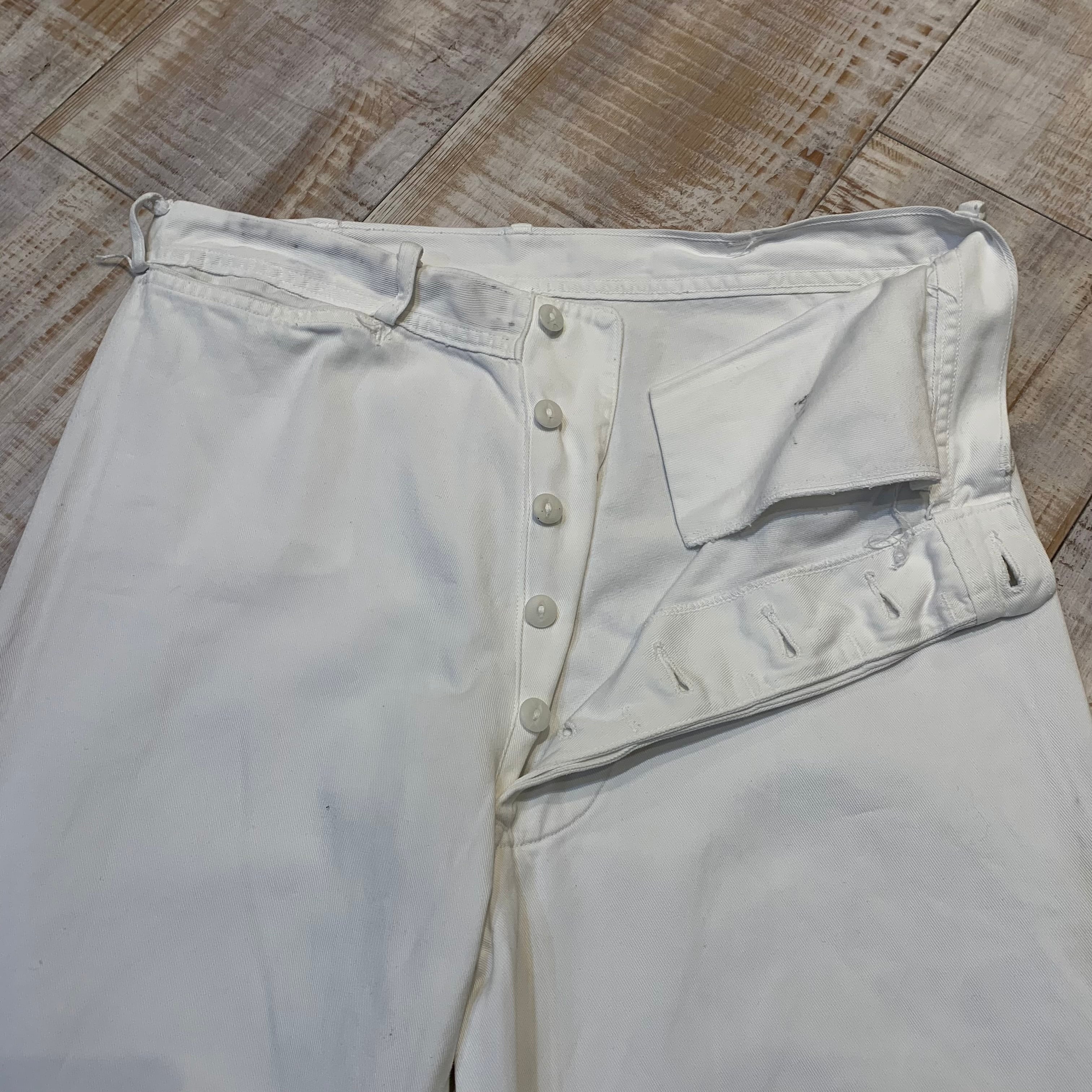 難しいです…US NAVY 40s cotton sailor pants w30