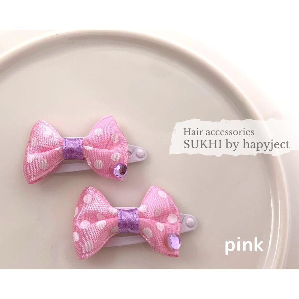 ドットリボンヘアピン2個セット | SUKHI by hapyject