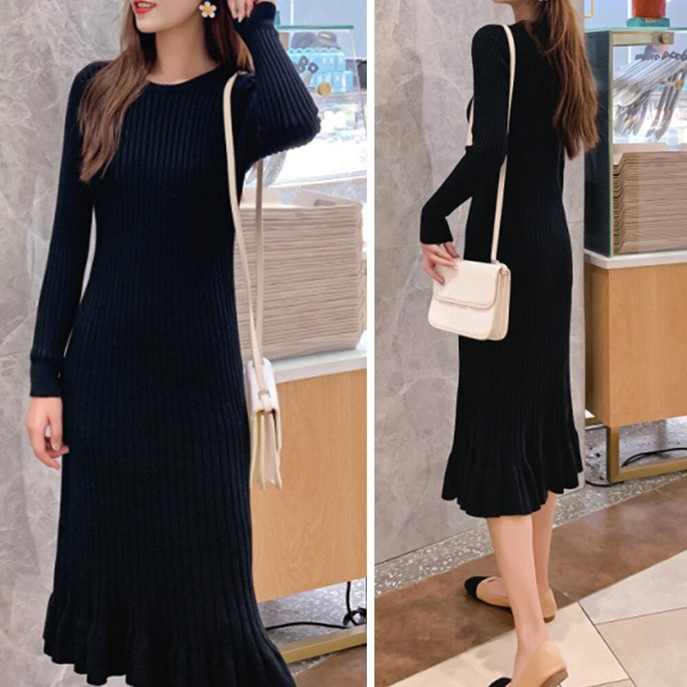 マーメイド ワンピース レディース 秋冬 ニット 韓国 おしゃれ 大人 かわいい きれいめ フェミニン 暖かい 大人可愛い 大人女子