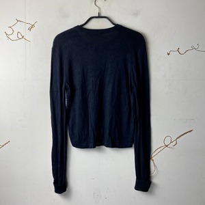 ETRO scarf switching black knit cardigan