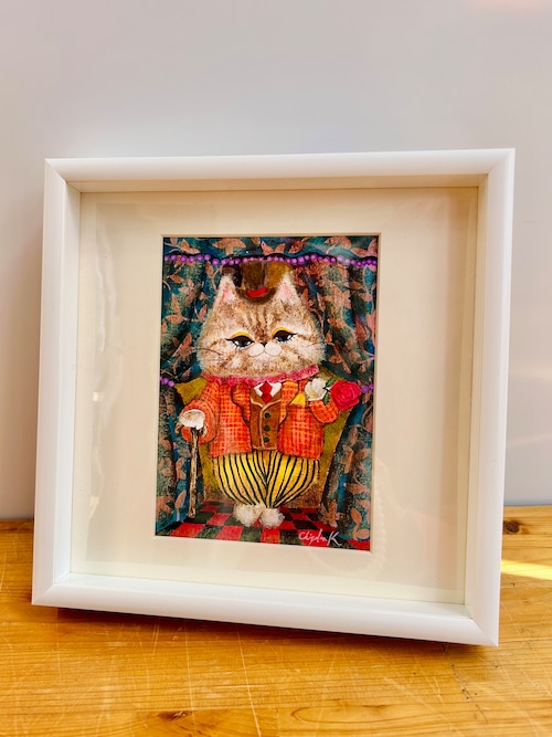 キジネコの紳士　原画　額装　猫|おうちギャラリー