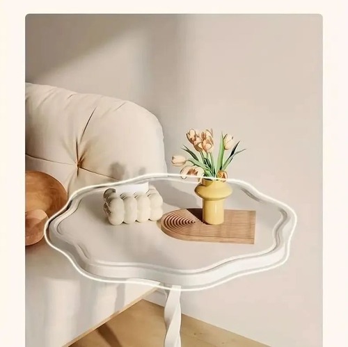 サイドテーブル　ソファエンドテーブル　丸形　コーヒーテーブル　ベッドサイドテーブル　クリエイティブ　ナイトスタンド　フラットティーテーブル　小さなエンドテーブル　リビングルーム　ベッドルーム　オフィス シンプル　ブラック　ホワイト  イエロー　直径40CM