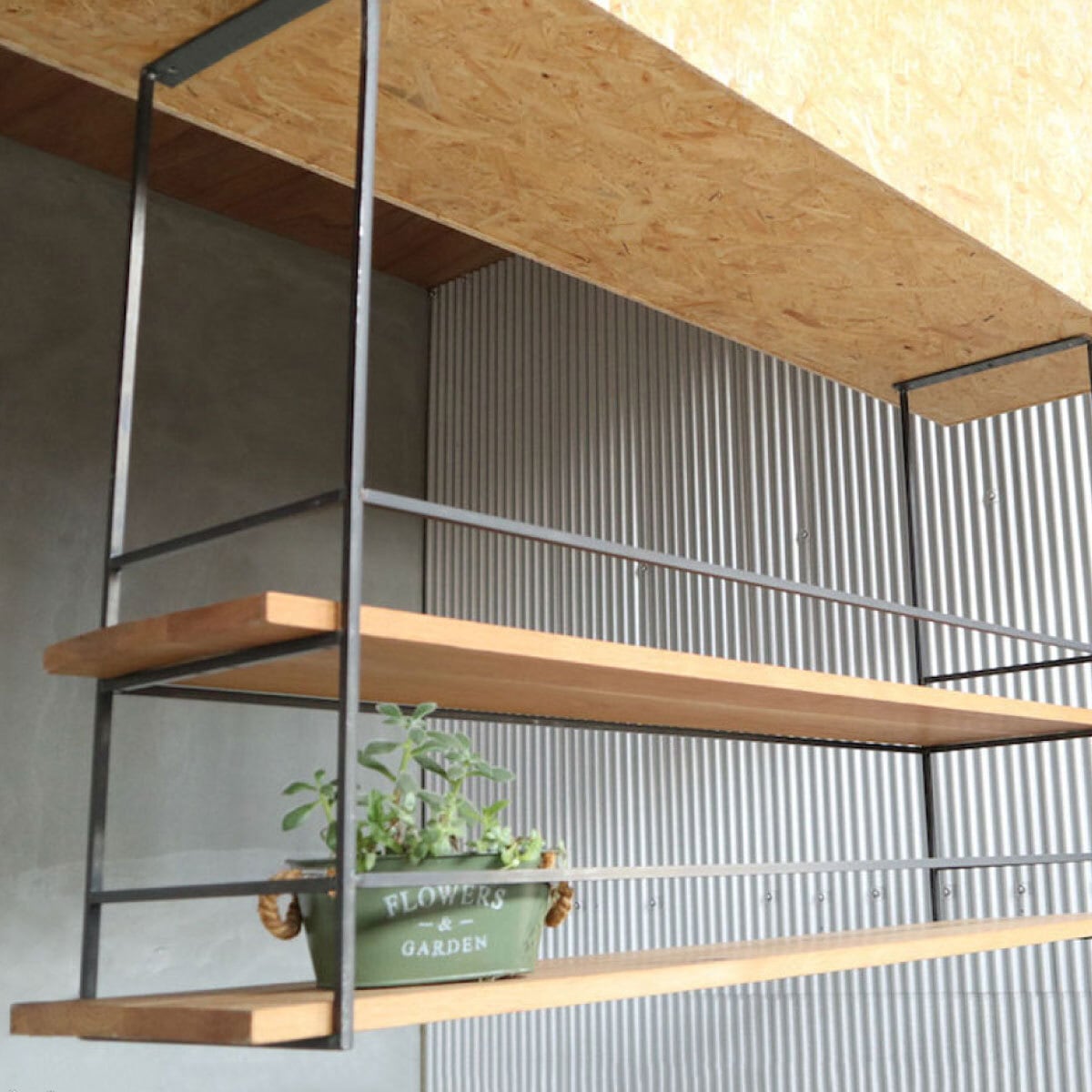 溶接工が作ったアイアン フレーム・ハンギングシェルフ