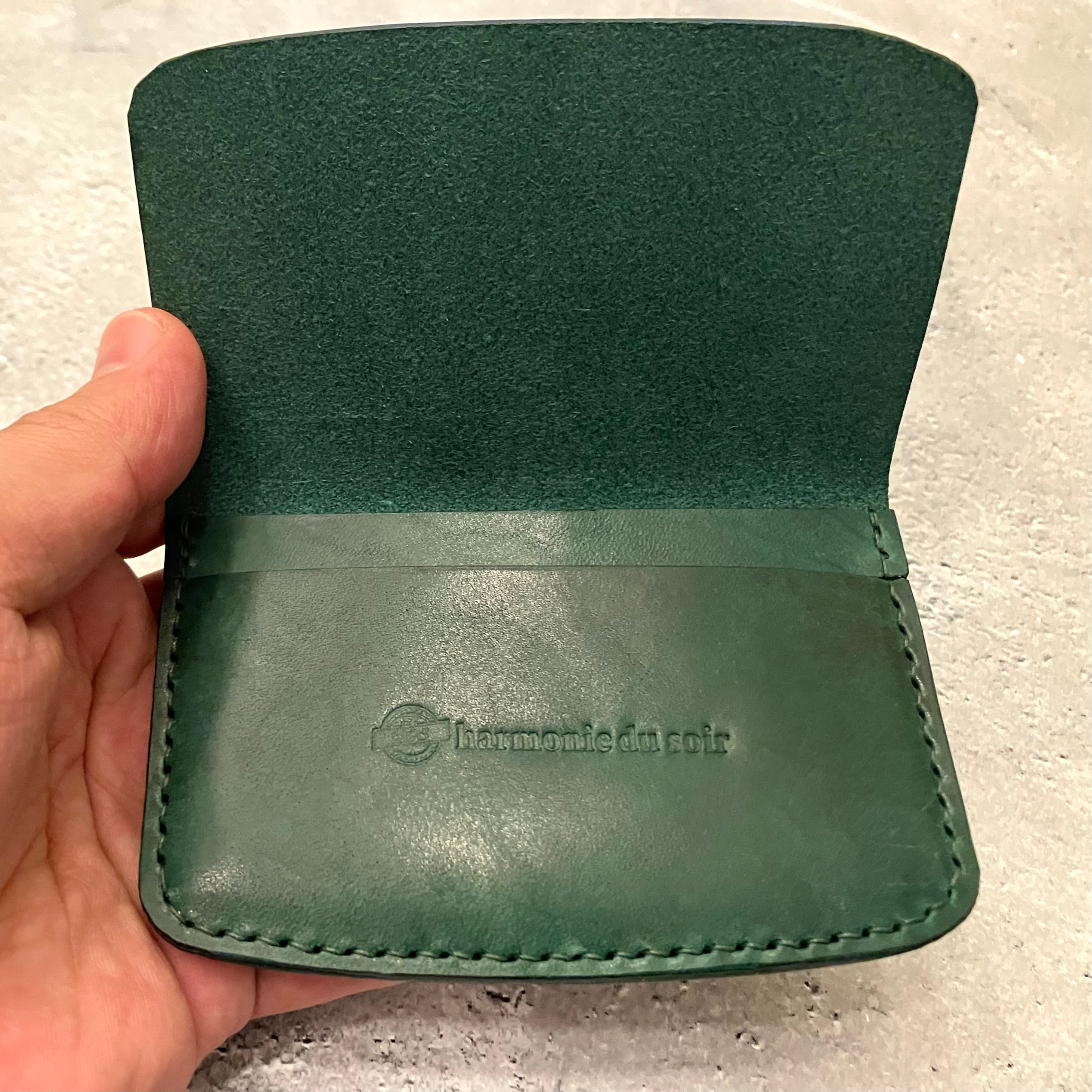 CARD CASE】薄い名刺入れ ダークグリーン | 革財布・革小物の